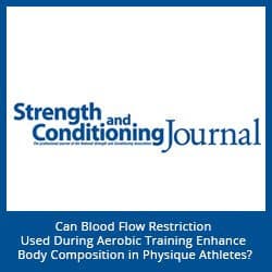 Strength & Conditioning Journal, BFR for the physique athlete logo